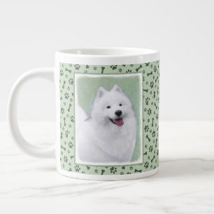 Samoyed Painting - Niedliche Original Dog Art Jumbo-Tasse