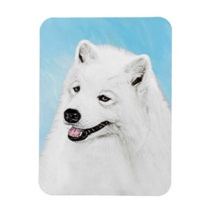 Samoyed Painting - Niedliche Original Dog Art Magnet