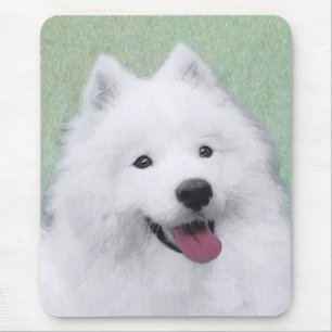 Samoyed Painting - Niedliche Original Dog Art Mousepad