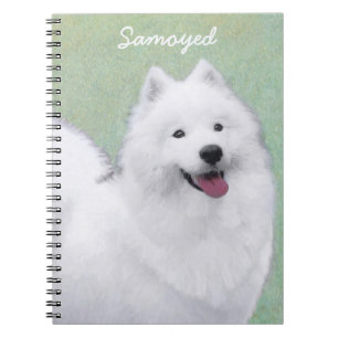 Samoyed Painting - Niedliche Original Dog Art Notizblock
