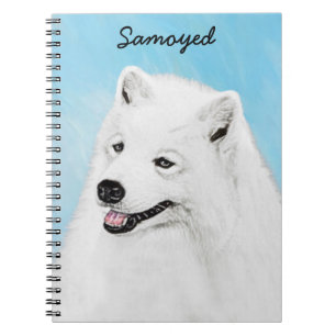 Samoyed Painting - Niedliche Original Dog Art Notizblock