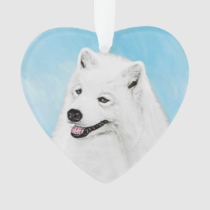 Samoyed Painting - Niedliche Original Dog Art Ornament