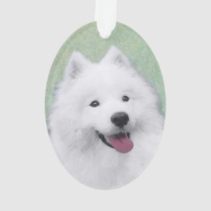 Samoyed Painting - Niedliche Original Dog Art Ornament
