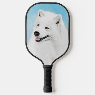 Samoyed Painting - Niedliche Original Dog Art Pickleball Schläger
