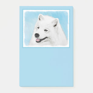 Samoyed Painting - Niedliche Original Dog Art Post-it Klebezettel