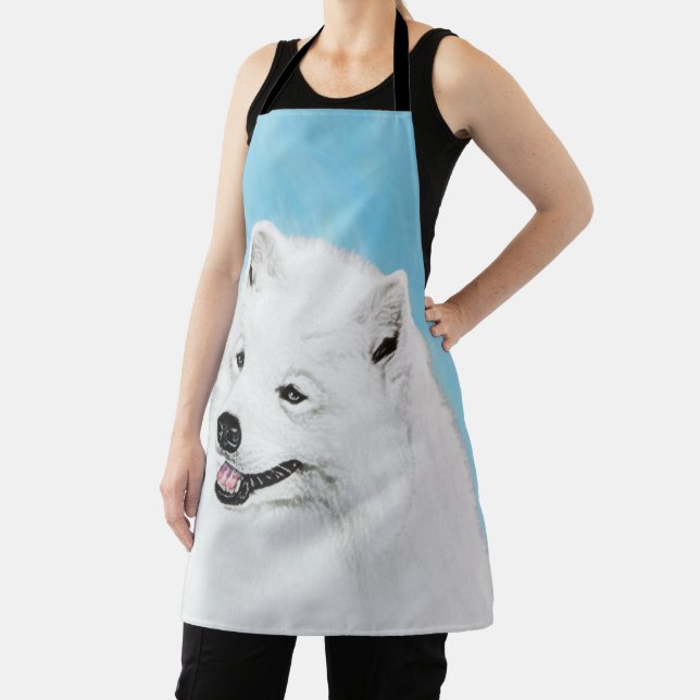 Samoyed Painting - Niedliche Original Dog Art Schürze (InSitu)