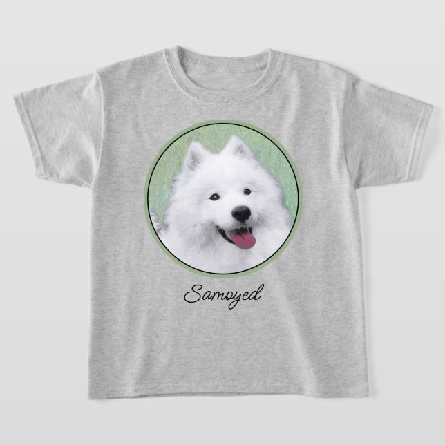 Samoyed Painting - Niedliche Original Dog Art T-Shirt (Ablage )