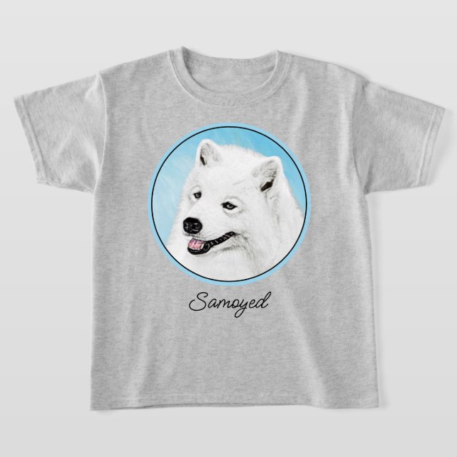 Samoyed Painting - Niedliche Original Dog Art T-Shirt (Ablage )