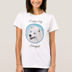 Samoyed Painting - Niedliche Original Dog Art T-Shirt