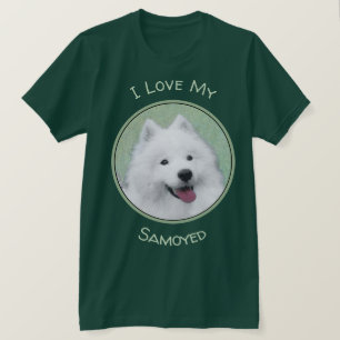 Samoyed Painting - Niedliche Original Dog Art T-Shirt