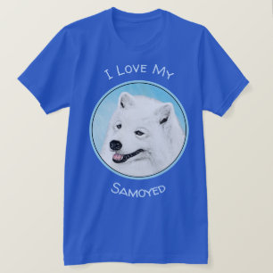 Samoyed Painting - Niedliche Original Dog Art T-Shirt