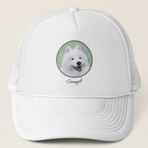 Samoyed Painting - Niedliche Original Dog Art Truckerkappe