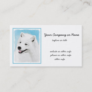 Samoyed Painting - Niedliche Original Dog Art Visitenkarte