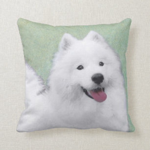 Samoyed Painting - Niedliche Original Hundekunst Kissen