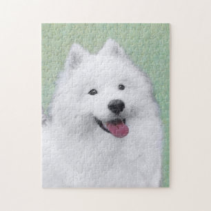 Samoyed Painting - Niedliche Original Hundekunst Puzzle