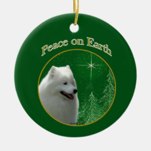 Samoyed Peace Keramik Ornament