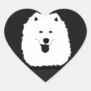 Samoyed Portrait, Glossy Stickers Sheet von 20!