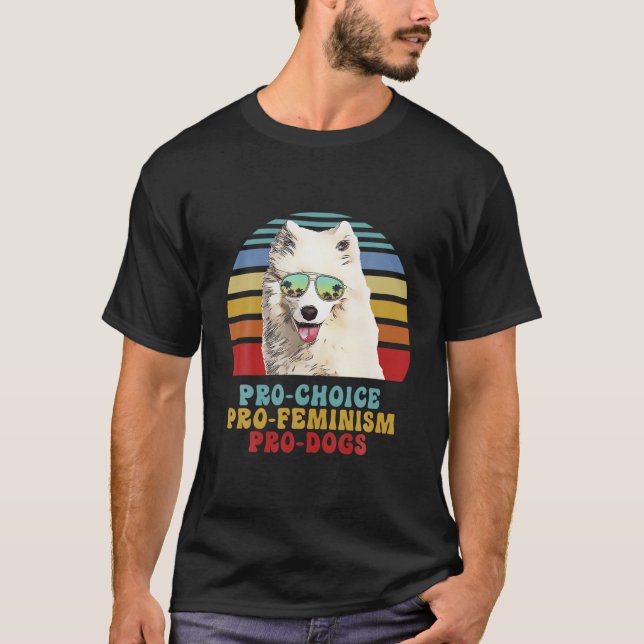 Samoyed Pro Choice Pro Feminism Pro Hunde T-Shirt (Vorderseite)