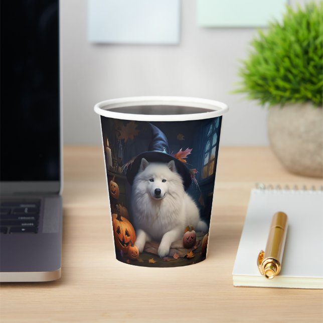 Samoyed Pumpkins Halloween Beängstigend Pappbecher (InSitu)