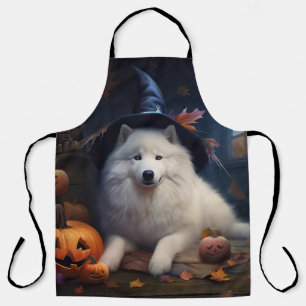 Samoyed Pumpkins Halloween Beängstigend Schürze