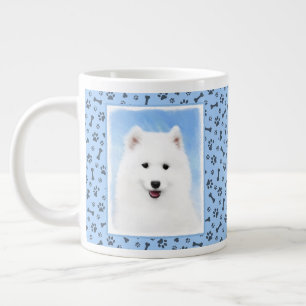 Samoyed Puppy Malerei - Niedliche Original Dog Art Jumbo-Tasse