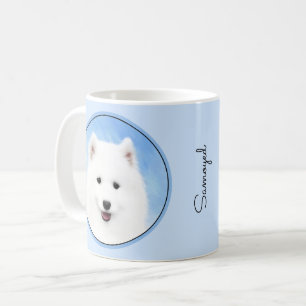 Samoyed Puppy Malerei - Niedliche Original Dog Art Kaffeetasse