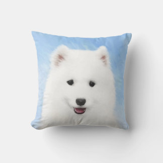 Samoyed Puppy Malerei - Niedliche Original Dog Art Kissen