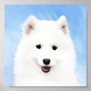 Samoyed Puppy Malerei - Niedliche Original Dog Art Poster
