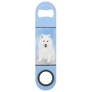 Samoyed Puppy Malerei - Niedliche Original Dog Art Speed Flaschenöffner