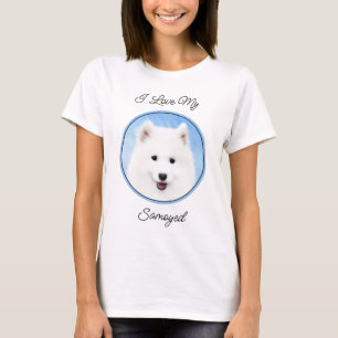 Samoyed Puppy Malerei - Niedliche Original Dog Art T-Shirt