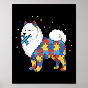 Samoyed Puzzle Autismus-Bewusstsein Autistische Fr Poster