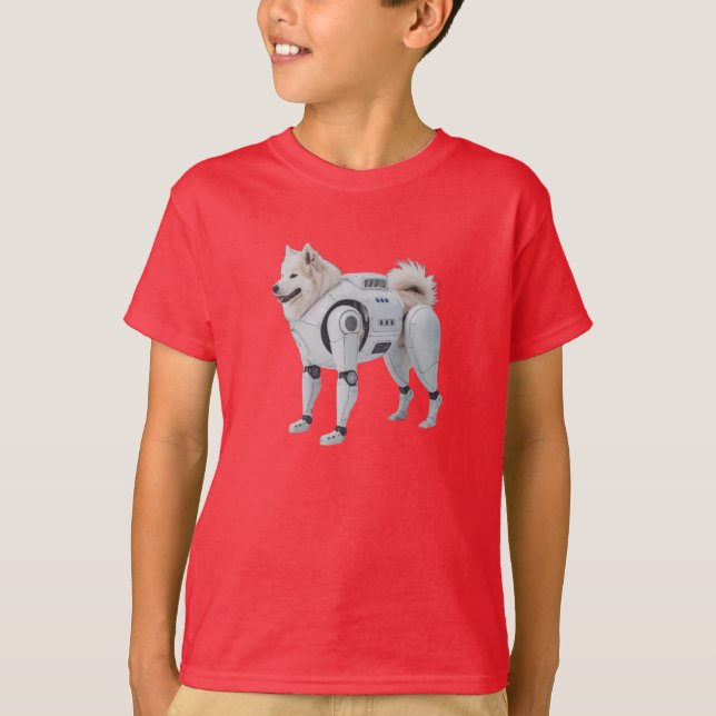 Samoyed Robot Kid's T - Shirt (Vorderseite)