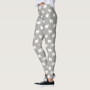 Samoyed-Silhouette-Muster Leggings