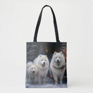 Samoyed Snowy Sleigh Weihnachtsdekor