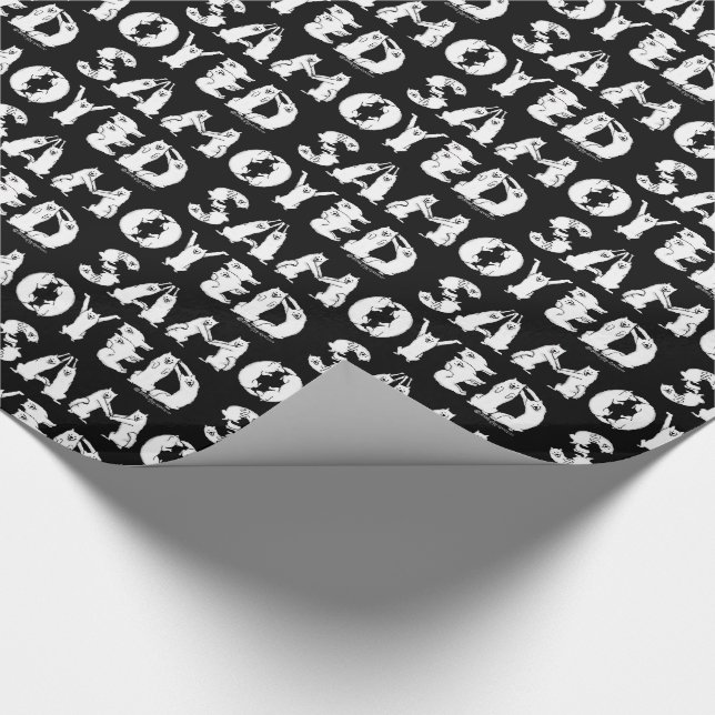 Samoyed Spelzen in Samoyed Hogs Letters Funny Geschenkpapier (Ecke)