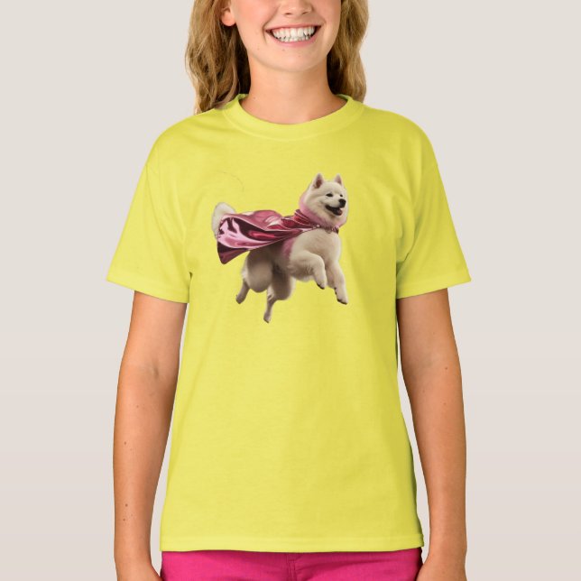 Samoyed Superhero Kid's T - Shirt (Vorderseite)