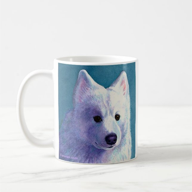Samoyed Tasse - "Buddha" (Links)