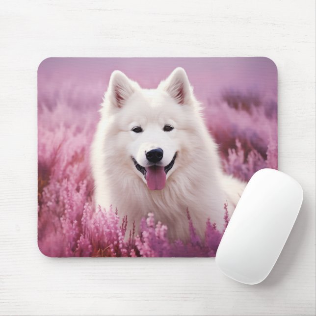 Samoyed und Heide Mousepad (Mit Mouse)