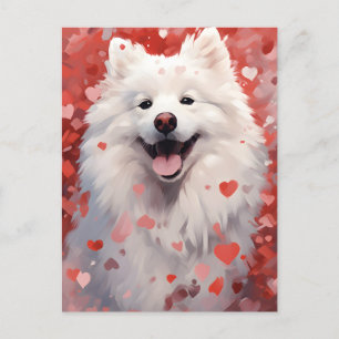 Samoyed Valentinstag Postkarte