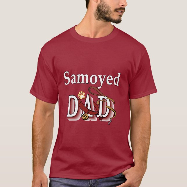Samoyed Vater Geschenke T-Shirt (Vorderseite)