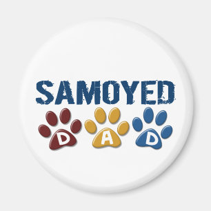 SAMOYED Vater-Tatzen-Druck 1 Magnet