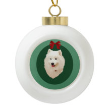 Samoyed-Weihnachtsfeiertags-Verzierung; Nicht