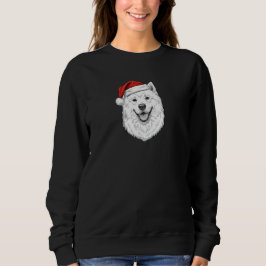 Samoyed-Weihnachtspullover – Handgezeichneter Sant Sweatshirt