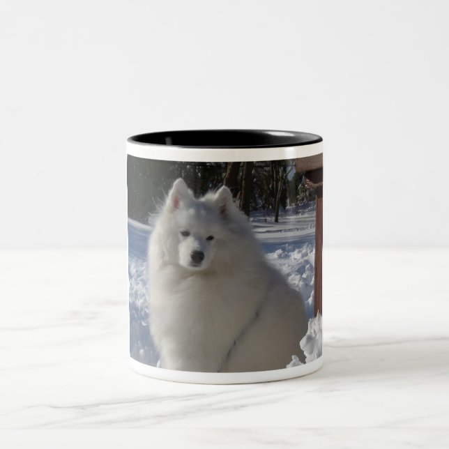 Samoyed Zweifarbige Tasse (Mittel)
