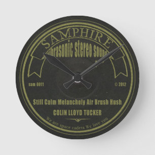 Samphire Plattenen-Uhr Runde Wanduhr
