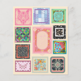 Sampler Scrapbook Papier mit Miniaturrahmen