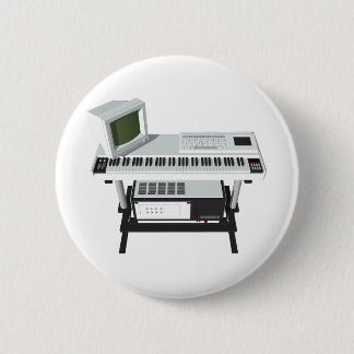 Sampler-Tastatur im Stil der 80er Jahre: 3D-Modell Button