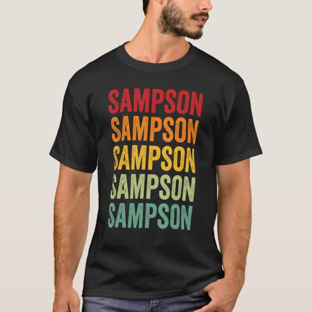 Sampson Landkreis North Carolina Rainbow Textentwu T-Shirt (Vorderseite)