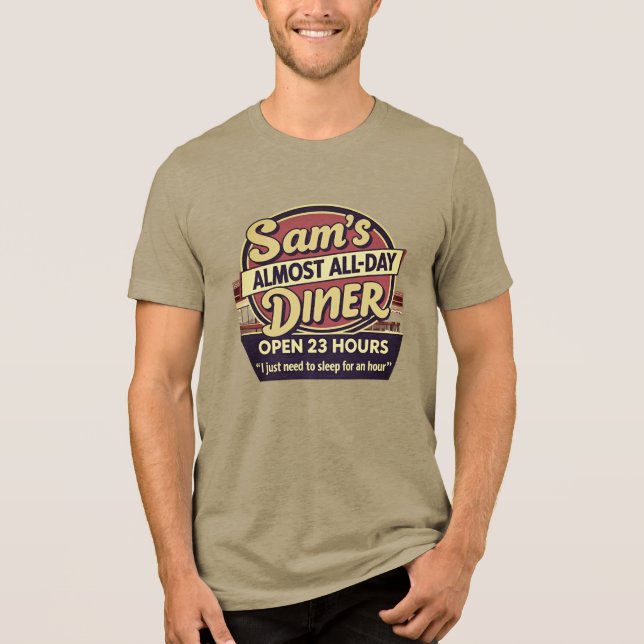 Sams 23-Stunden-Diner Tri-Blend Shirt (Vorderseite)