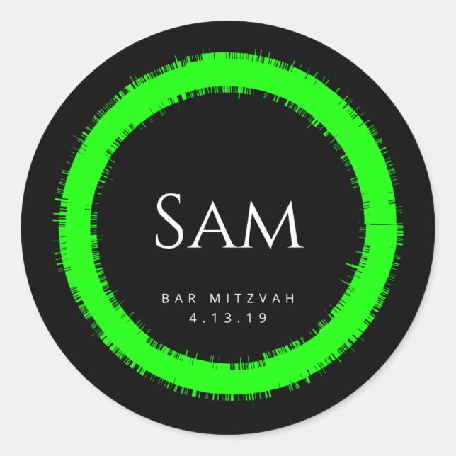 Sam's Bar Mitzvah Sticker (Vorderseite)